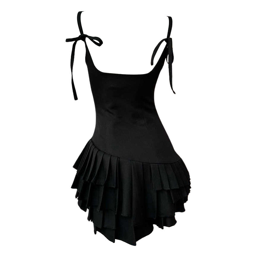 balletcore aesthetic pleated dress