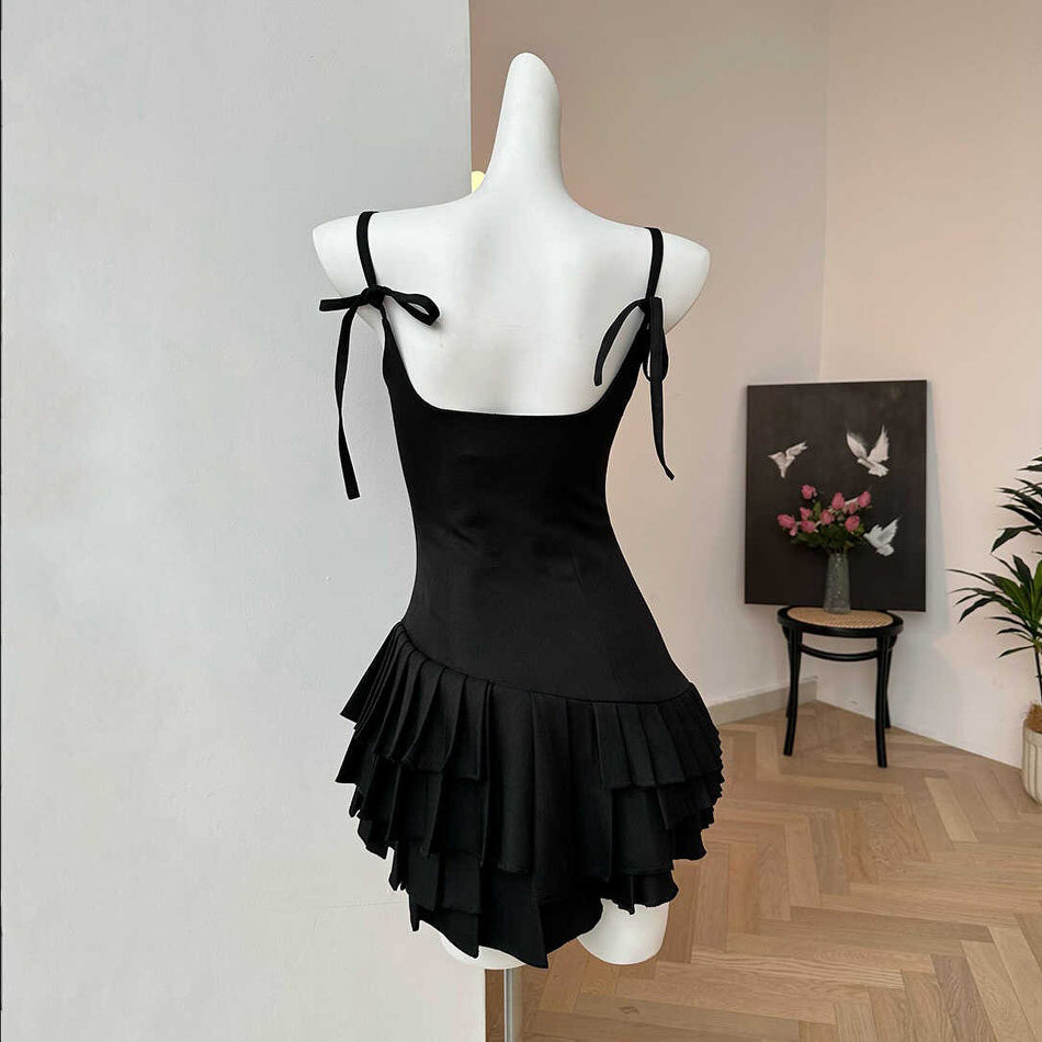 balletcore aesthetic pleated dress