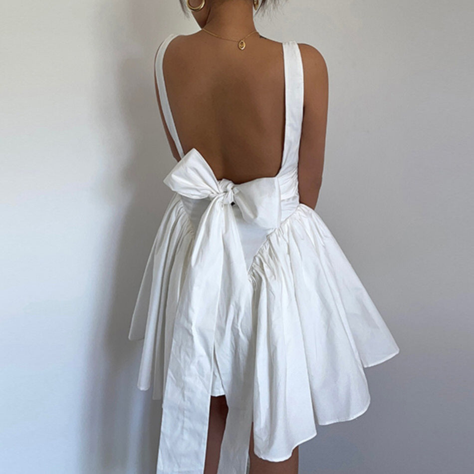 garden of envy back tie milkmaid dress