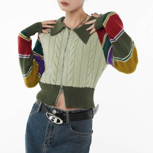 one way ticket zip up cardigan boogzel clothing 2.jpg