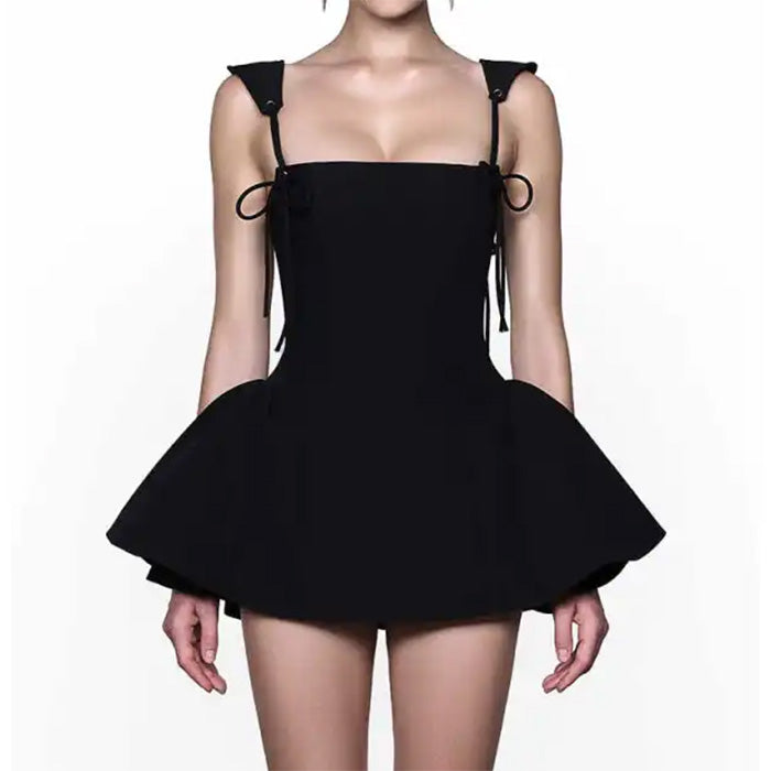 gardens in bloom bow tie mini dress